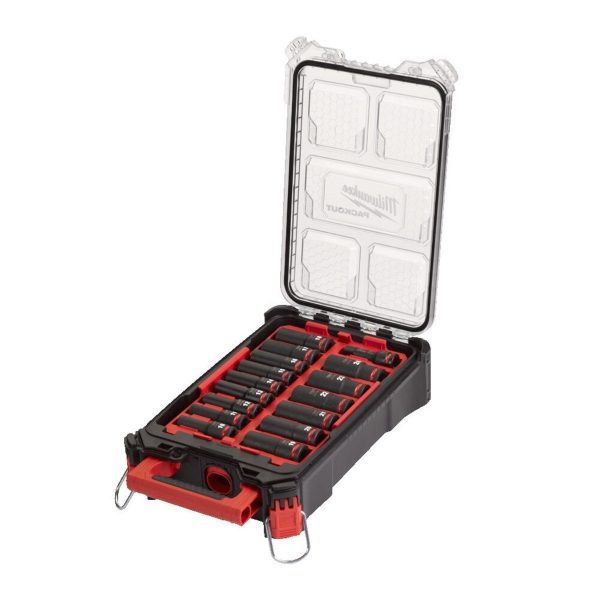 Milwaukee  Deep Impact Socket Set 1/2" Drive 16pcs