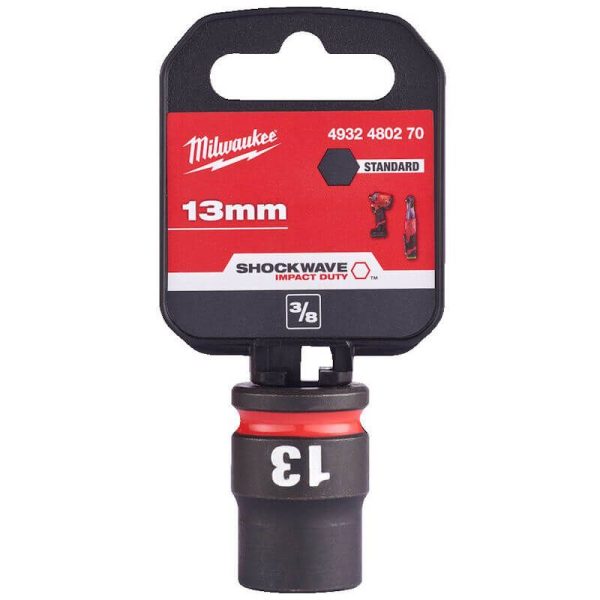Milwaukee 13mm ShockWave Impact Duty 3/8" Drive Impact Socket