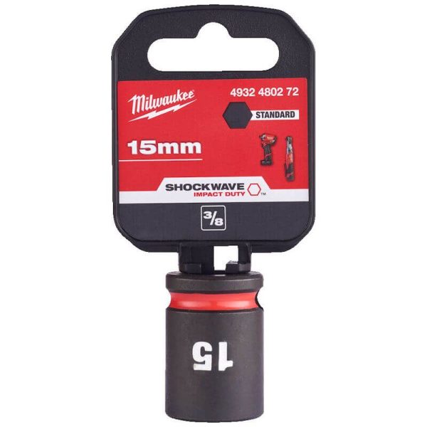 Milwaukee 15mm ShockWave Impact Duty 3/8" Drive Impact Socket